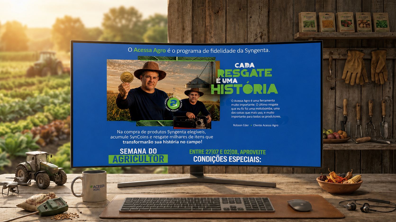 DIA DO AGRICULTOR: Acessa Agro lança campanha com até 60%OFF e presente no resgate!